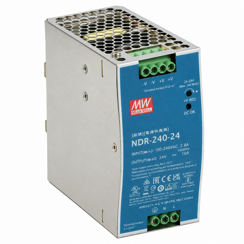 Источник питания NDR-240-24 MW (на DIN рейку), М003575