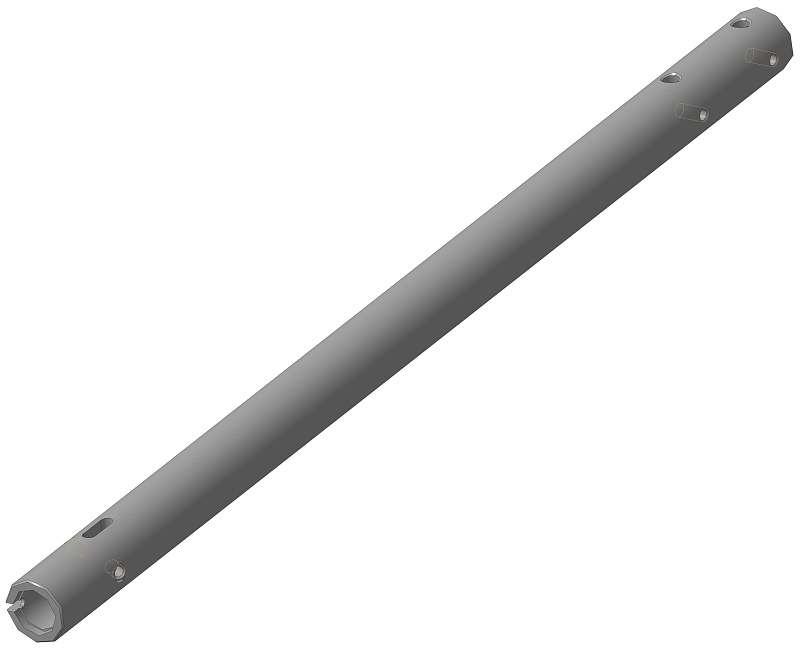 Сборно-разборная борштанга d40мм L730мм, секция 3 (конечная), БШ40.730Р25-3.2.70.10.5-2 SM